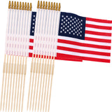 Portable Patriotic Flag Set with Adjustable Poles – Weather-Resistant 12-Pack for Patio, Driveway & Outdoor Events