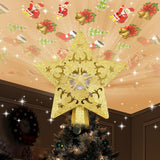 LightOfTree Animated Snowflake Topper – Bedroom & Living Room Ambience Decor, Hollow LED Projector for Xmas