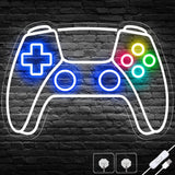 AQUOS Neon Signs Gamepad Shaped LED Neon Sign – Modern Gamer Themed Bedroom Accent, USB Powered Wall Light