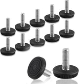 IronFix Threaded Furniture Glides – Modern Bedroom & Dining Room Decor Upgrade, Anti-Scratch Leveling Feet 12 Pack