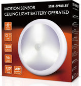 STAR-SPANGLED Motion Ceiling Light – Hands-Free Task Lighting for Home Offices, Garages, and Utility Rooms