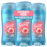 Secret Fresh Antiperspirant Deodorant for Women – Clean Vanity Staple with Invisible Solid and Scent Variety Pack of 3, 2.6 oz Sticks