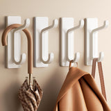 Towlz Clean-Line Towel Hooks for Intentional Bathroom Storage, Peel-and-Stick Aluminum Hooks in Brushed Nickel