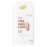 Dove VitaminCare+ Aluminum Free Deodorant Stick – Mindful Nightly Wind-Down with Soothing Coconut & Shea for Sensitive Underarms