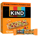 KIND Healthy Snacks Orange Cranberry Pumpkin Seed Bar – School Lunchbox Snack for Kids, Gluten Free and Individually Wrapped, 12 Count