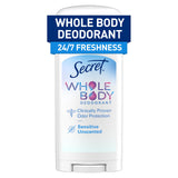 Secret Whole Body Deodorant Stick – Dermatologist and Gynecologist-Tested Deodorant for Sensitive Intimate Areas