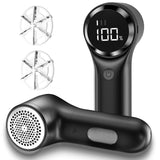 Fabric Shaver, Electric Lint Remover – Thoughtful Birthday Gift for Mom Who Loves Cozy Sweaters, Rechargeable Sweater Defuzzer in Black