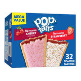 Kellogg's Pop-Tarts Variety Pack – Comforting Bedtime Snack for Seniors in Nursing Homes, 32 Individually Wrapped Ct