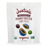 Justin's Dark Chocolate Peanut Butter Candy Pieces – School Lunchbox Treat, 4.5oz Bag