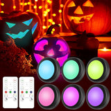 Yiliaw LED Puck Lights – Thoughtful Housewarming Gift for Her, Color Changing Remote Controlled Mood Lighting