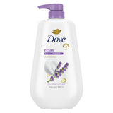 Dove Body Wash with Pump – Lavender Oil and Chamomile Scented Shower Gel for Sensory Relaxation, 30.6 oz