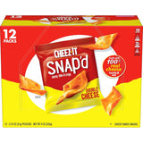 Cheez-It Snap'd Road Trip Snacks, Portable Cheese Cracker Chips for Travel Bags