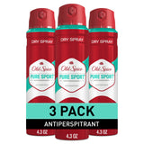 Old Spice High Endurance Dry Spray Antiperspirant, Portable 24/7 Sweat Defense for Hiking, Tailgating, and Outdoor Workouts, 3-Scent Variety Pack, 4.3 oz Cans
