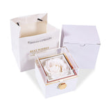 Eternal Rose Ring Box – Romantic Anniversary Gift for Wife, Rotating Hidden Drawer Jewelry Organizer