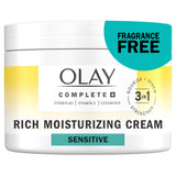 Olay Complete+ Cream – Hypoallergenic Facial Moisturizer Free from Irritating Fragrance & Dyes