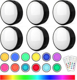 Brilliant Evolution Puck Lights, Thoughtful Housewarming Gift with 13 Color Changing RGB Remote Controlled LED Accent Lights