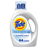 Tide Free & Gentle Laundry Detergent for Allergy-Safe Homes, Certified Fragrance-Free Wash for Sensitive Families