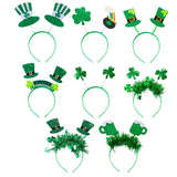 St. Patrick's Day Headbands 8-Pack – Lucky Irish Party Favor Gift Set for Friends, Shamrock Bopper Headband Bundle for Adults