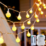 Minetom Battery Operated Globe String Lights – Flameless Cool-Touch LED Lights Safe for Kids, Pets & Bedrooms