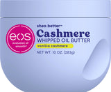 eos Cashmere Whipped Oil Body Butter Vanilla Cashmere – Premium Whipped Body Cream for Dry Skin with Elevated Vanity Presentation