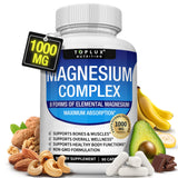 Magnesium Complex 1000mg – Clean-Label Non-GMO Supplement for Sensitive Diets, 90 Vegan Capsules