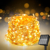 LUMENAIR Solar Fairy Lights – 200 LED Flameless Twinkle Lights Safe for Kids Pets and Sleep