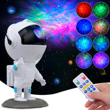 Astronaut Galaxy Projector – Modern Bedroom Decor Accent, Posable Astronaut Figurine and Mood Light