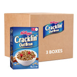 Kellogg's Cracklin' Oat Bran Breakfast Cereal, Fiber Cereal, Family Cereal, Original (3 Boxes) – Thoughtful Pantry Gift for Health-Conscious Friends