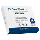 Clean Skin Club Clean Towels XL – Practical Stocking Stuffer for Travelers, TSA-Approved Travel Skincare Set