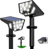 Kyson Solar Spot Lights, Clean Line 4-Source Design for Uncluttered Modern Garden & Minimalist Patio Spaces