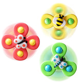 ALASOU Suction Cup Spinner Set – Toddler Bath Toy for 1-3 Year Olds, Nursery and High Chair Tray Activity