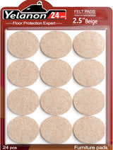 Yelanon Premium Felt Pads for Chair Legs - 216 Piece Variety Pack in Neutral Tones for Stylish Home Interior Floor Protection