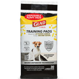 Glad for Pets Black Charcoal Puppy Pads - Thoughtful Gift for Senior Dog Owners, Anti-Microbial 30 Count