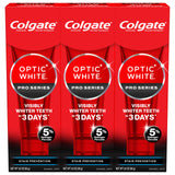 Colgate Optic White Pro Series Stain Prevention Hydrogen Peroxide Toothpaste, Evening Wind-Down Oral Care for Sensitive Wellness Routines, 3 Pack 3.0 oz