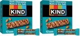 KIND Healthy Snack Bars, Low Sugar Dark Chocolate Almond Bar for Workday Wellness Routine, 12 Count