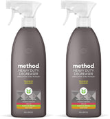 Method Heavy Duty Degreaser Lemongrass Scent – Plant-Based Kitchen Degreaser Safer Around Food Prep Areas, 28 Oz Spray