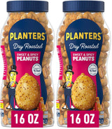 PLANTERS Sweet & Spicy Peanuts – Thoughtful Snack Care Package for Friends and Family, 16 Oz Jar