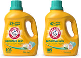 ARM & HAMMER Sensitive Skin Laundry Detergent – Clinically Tested Wash for Allergy and Dermatitis Care, 105 fl oz