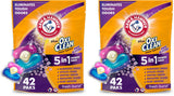 Arm & Hammer Plus OxiClean 5-in-1 Laundry Detergent Power Paks – Shared Laundry Room Time-Saver for Professionals on Tight Schedules, No Measuring Drop-and-Go Paks