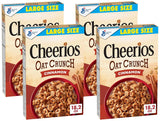 Cheerios Oat Crunch Cinnamon Breakfast Cereal, Made with Whole Grain – Quick Workday Breakfast for the Home Office Pantry, 24 oz Family Size
