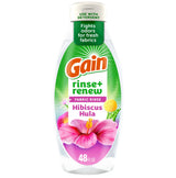 Gain Hibiscus Hula Fabric Rinse & Renew – Portable Odor Remover for Camping Towels and Patio Cushion Covers, 48 FL OZ