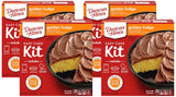 Duncan Hines Easy Cake Kit Golden Fudge Mix – Compact 8.4 oz Dessert Kit with Compact Storage Box, 4-Pack