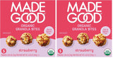 MadeGood Organic Strawberry Granola Bites – Portion-Controlled Hiking Snack for the Trail, 5 Travel Packs