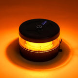 Magnetic Wireless Beacon Light, Single-Button USB-C Rechargeable Strobe for Clean Fleet Setups, 3.6-Inch Round IP67