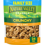 Nature Valley Crunchy Granola, Oats and Honey – Portable Snack for Camping Trips and Picnics, 24 oz Resealable Pouch