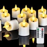 Homemory 12 Pack Battery Votive Candles – Portable LED Tea Lights with Remote and Timer for Patio Table, Outdoor Dining and Garden Parties