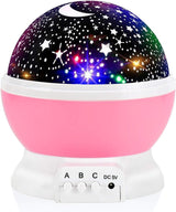 StarryBeam Star Projector – Calming Wind-Down Light for Bedtime Routine and Meditation, 12 Color Nebula with Quiet 360° Rotation