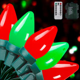LumioGlow C7 Outdoor Lights - Waterproof Patio String Lights with 26ft Cordless Coverage