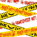 HauntHouse Halloween Caution Tape Set – Creepy Living Room Wall Decor for Spooky Season Styling