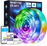 DAYBETTER LED Strip Lights 32.8ft – Clean White and Neutral Tone Accent for Intentional Minimalist Bedrooms
